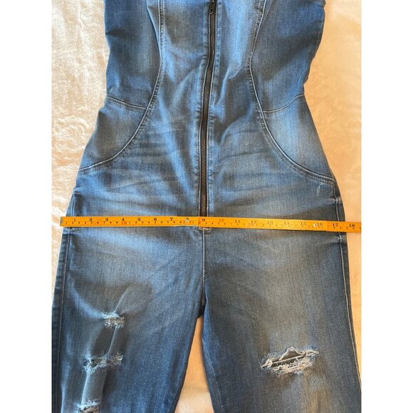 Guess Los Angeles Women’s Cropped Denim Jumpsuit‎ – Size 8 - Picture 12 of 16